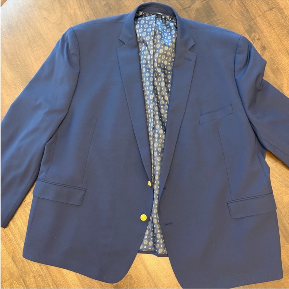 Ralph Lauren Deep Blue Blazer with Patterned Lining